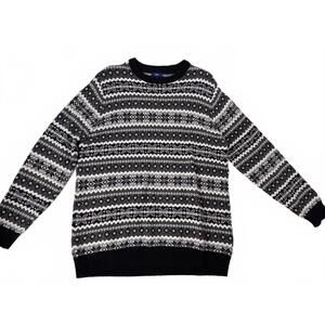 Vintage Cotton Traders Sweater Mens L crew Neck Knit Coogi Cosby 90s